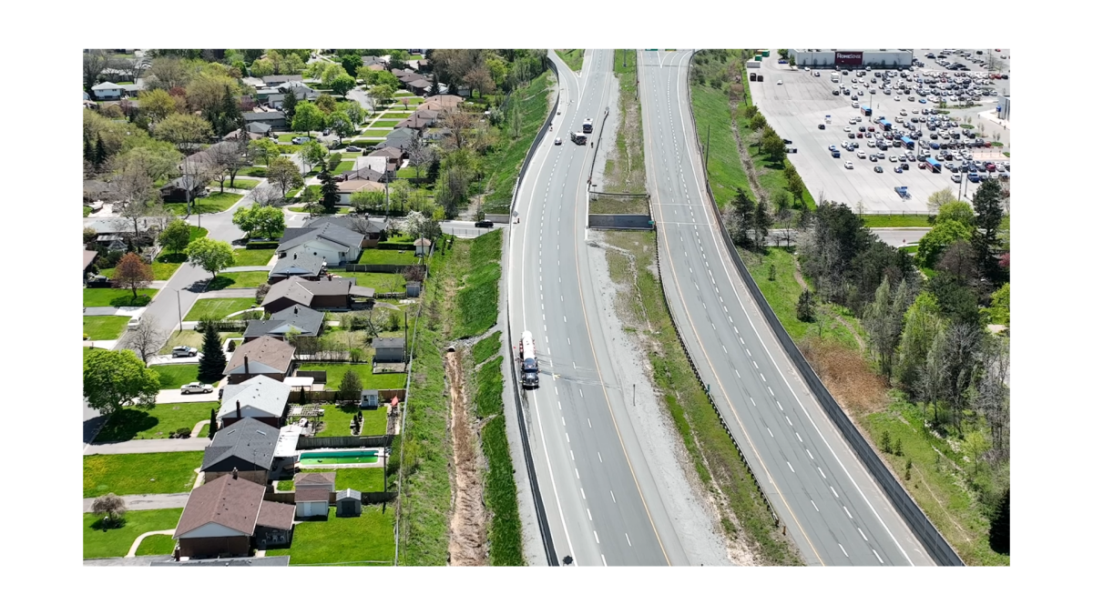 Emergency crews keeping their distance after hydrochloric acid – a known irritant – was spilled on to Highway 406 in St. Catharines by a transport truck Wednesday May 11, 2022
