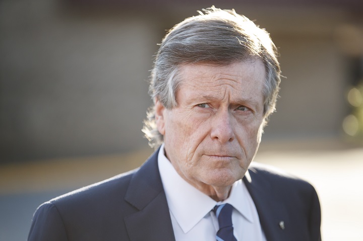 Toronto Mayor John Tory speaks with media in this file photo.