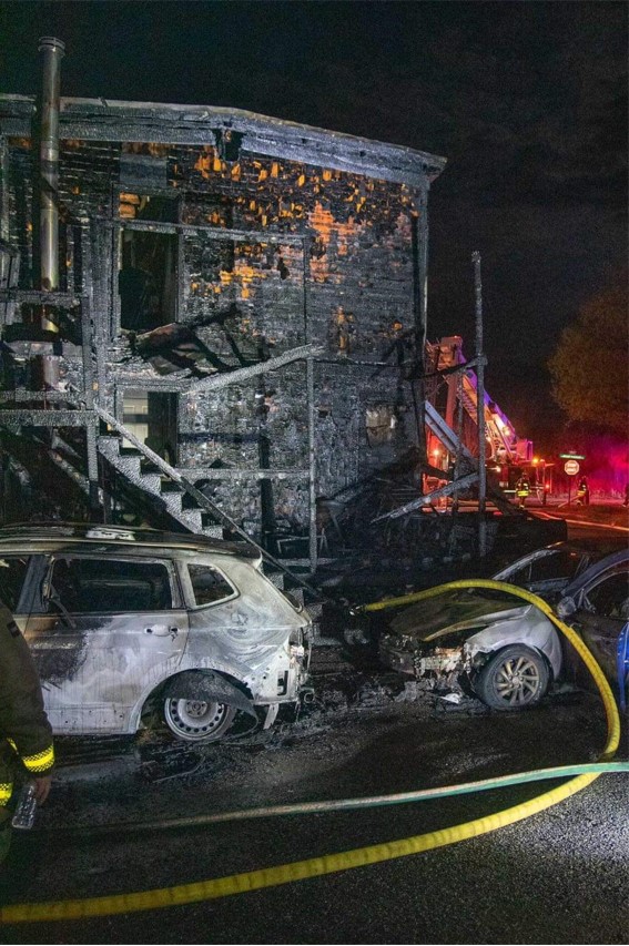 A fire caused extensive damage to a home in the east part of Saint John, as well as several cars nearby.