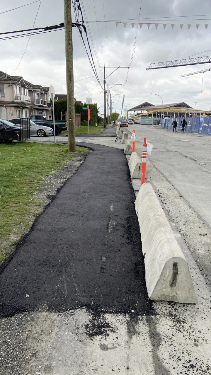 Burnaby temporary sidewalk