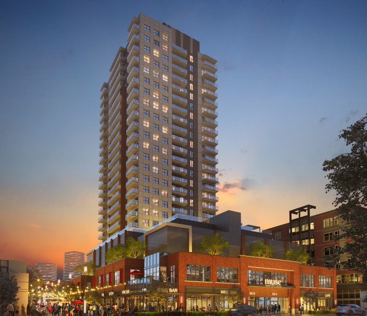 An artist's conception of what a tower at 350 Doyle Avenue could look like.
