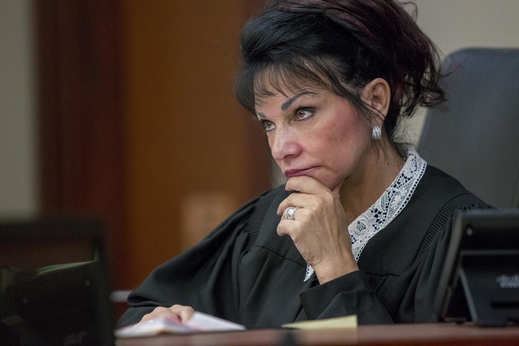udge Rosemarie Aquilina presides at Ingham County 30th Circuit Court in Lansing, Mich., on June 6, 2018.