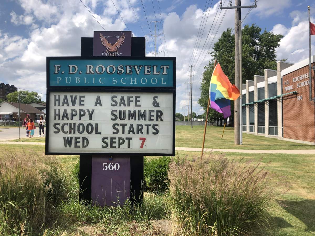 F.D. Roosevelt Public School London Ontario. June 29, 2022.
