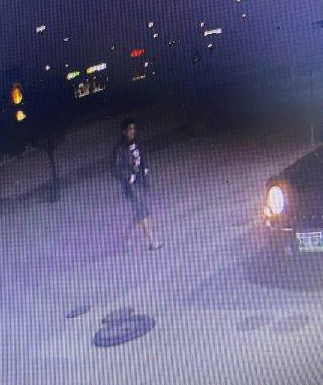 Male suspect spotted on camera.