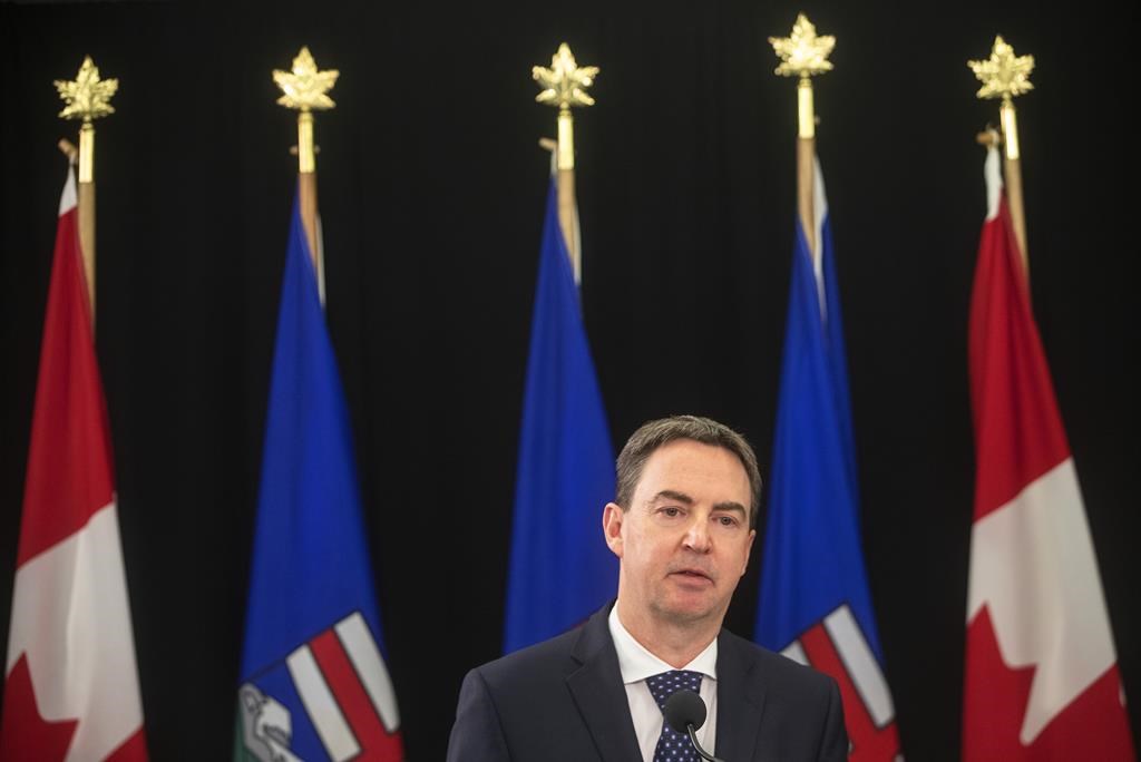 Jason Copping gives an update in Edmonton, Tuesday, Sept. 21, 2021.