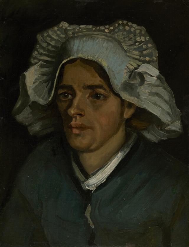 "Head of a Peasant Woman" by Vincent Van Gogh.