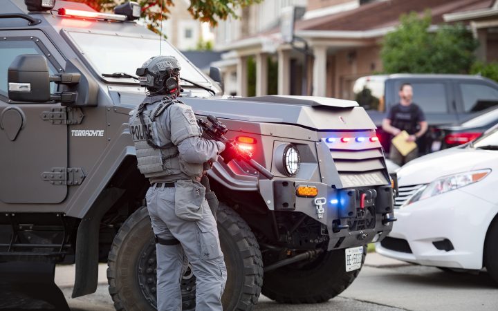 An officer during “Project Entrust.”