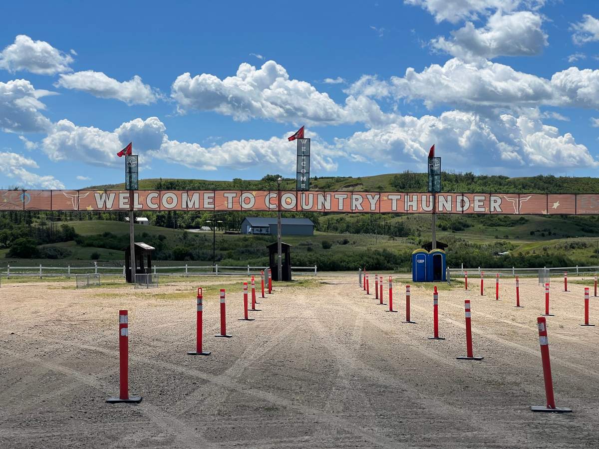 The calm before the storm at the Country Thunder gates.