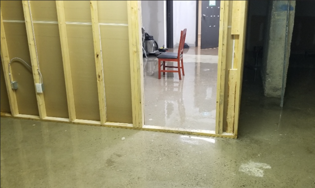 Flooding after a break in at the Mingle by Mr. and Mrs. Bao location on 551 Richmond St. location on the morning of July 4, 2022