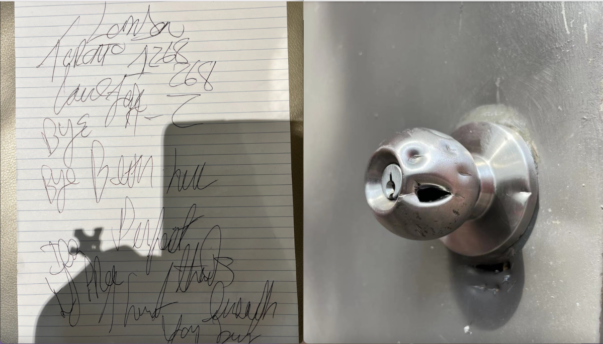 Note left to owners at a past break-in and broken door at the Mingle by Mr. and Mrs. Bao location on 551 Richmond St. location on the morning of July 4, 2022