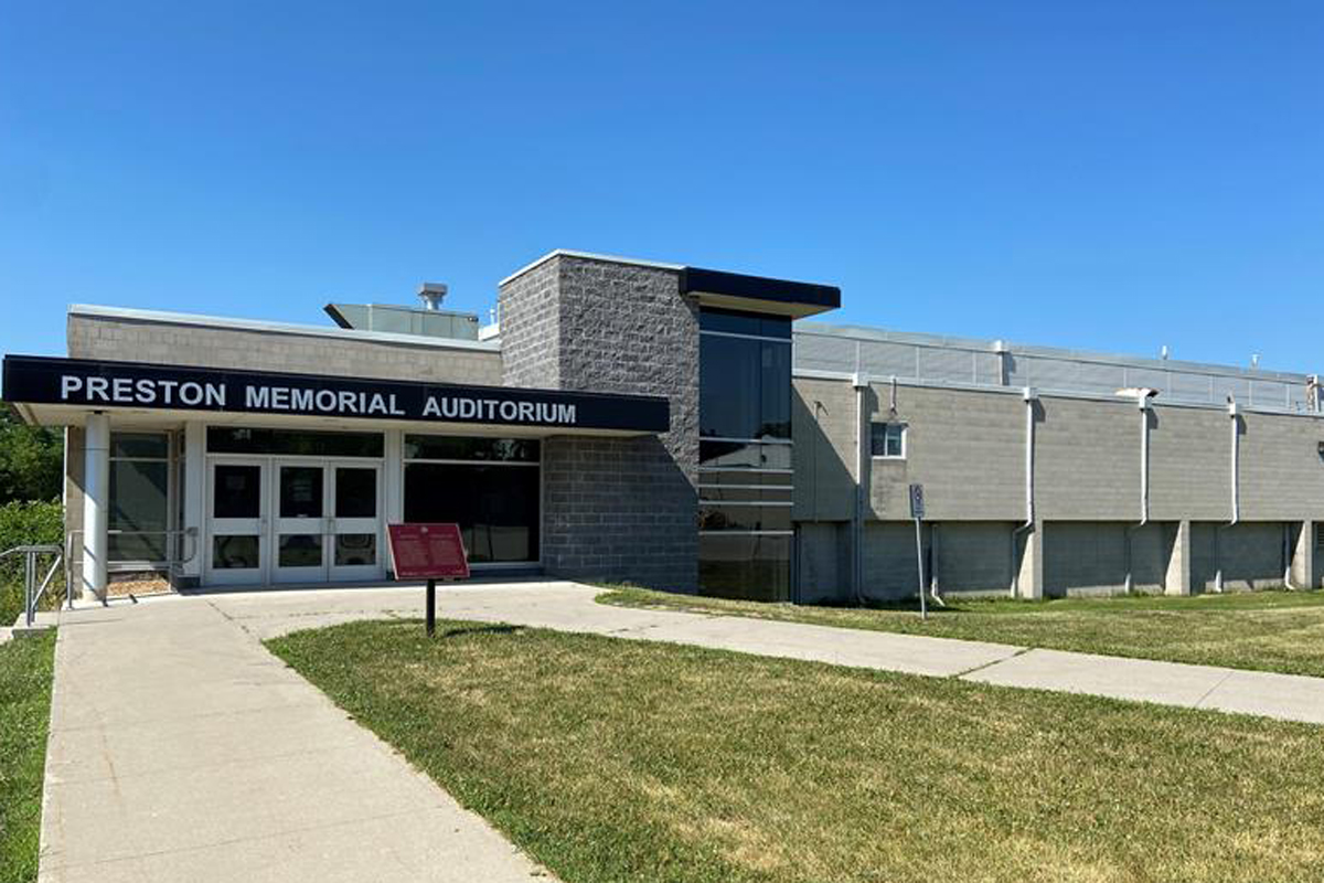 Preston Memorial Auditorium in Cambridge, Ont.