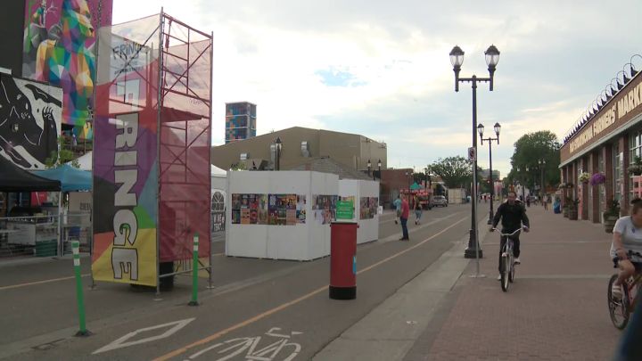 A view of the Edmonton International Fringe Theatre Festival grounds in Old Strathcona on Aug. 11, 2022.