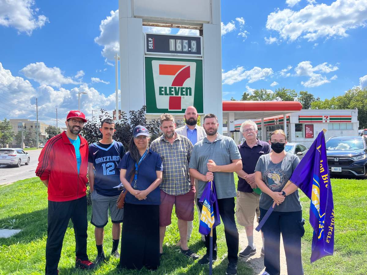 Londoner's including MPP Terence Kernaghan, Western University professor David Heap, and London and District Labour Council vice-president Jeff Robinson, oppose to sell alcholic at 7-Eleven on Western Road.