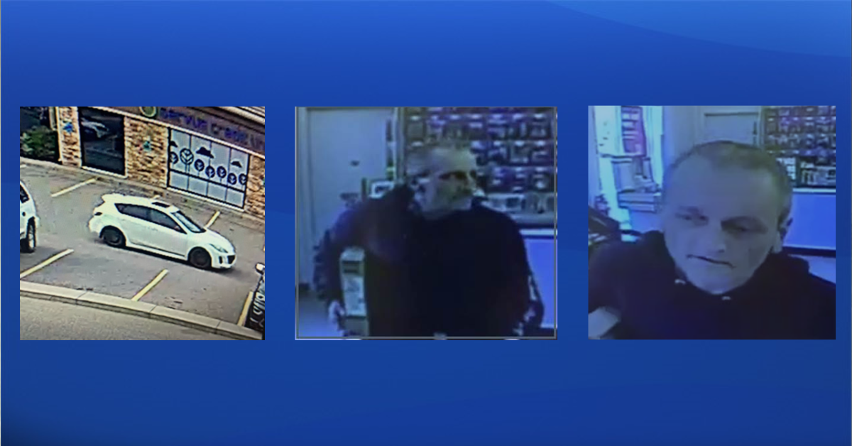 Lethbridge police handout of man wanted for multiple thefts.