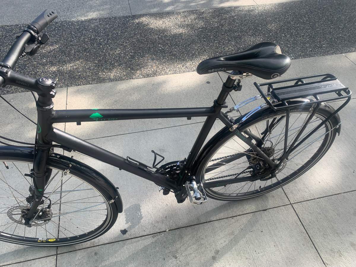 Victor Yin’s bike lock after thieves cut through it.