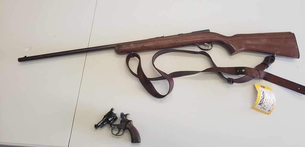 Two firearms OPP say they seized as part of a drug trafficking investigation in midwestern Ontario.