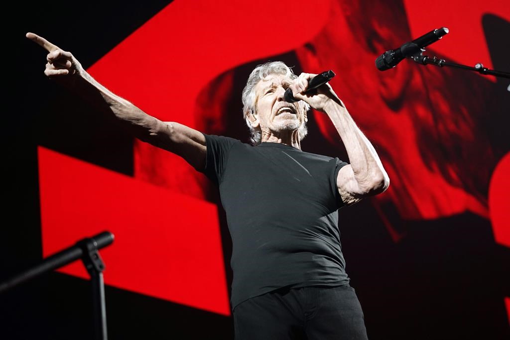 FILE - Roger Waters performs at the United Center on Tuesday, July 26, 2022, in Chicago. Polish media are reporting that Pink Floyd co-founder Roger Waters has canceled concerts planned in Poland amid outrage over his stance on Russia’s war against Ukraine. An official with the concert arena in Krakow where Waters had been scheduled to perform in April said the musician's manager had withdrawn the April performances without giving a reason.