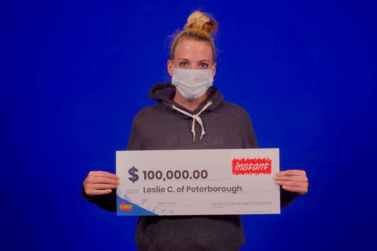 Leslie Coughlin of Peterborough won $100,000 on Instant Mystery Multiplier. 