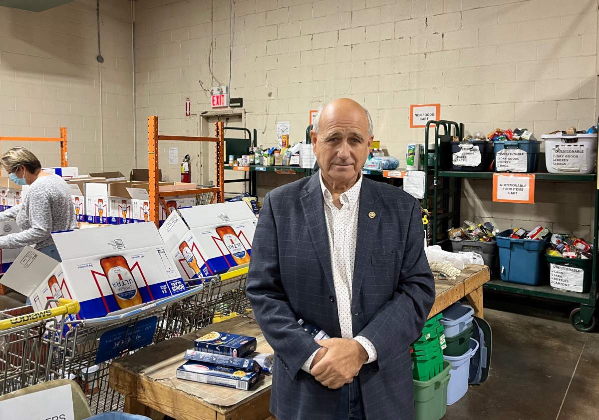 Glen Pearson, co-executive director of the London Food Bank, at the agency’s warehouse on Leathorne Street.