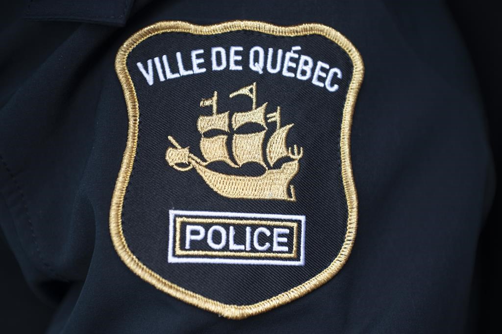 A Quebec City police badge is seen in Quebec City, Friday, Dec. 3, 2021.