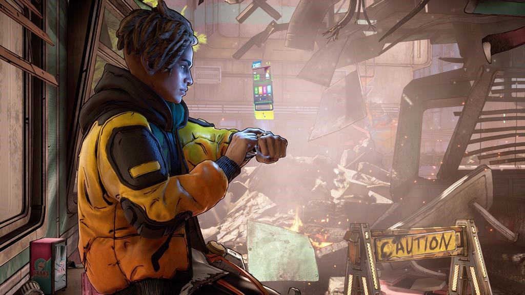 A screenshot from "New Tales From the Borderlands" video game is shown in this handout image. Amelie Brouillette has some stories of her own about creating the "New Tales From the Borderlands" video game. 