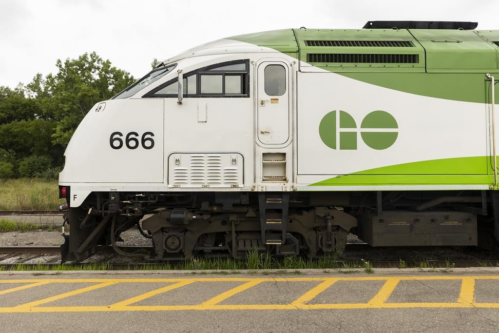 Metrolinx announcing new weekend train service on the Kitchener GO line starting April 8th. There will be bus connections between Waterloo and Mount Pleasant. THE CANADIAN PRESS/Tara Walton.