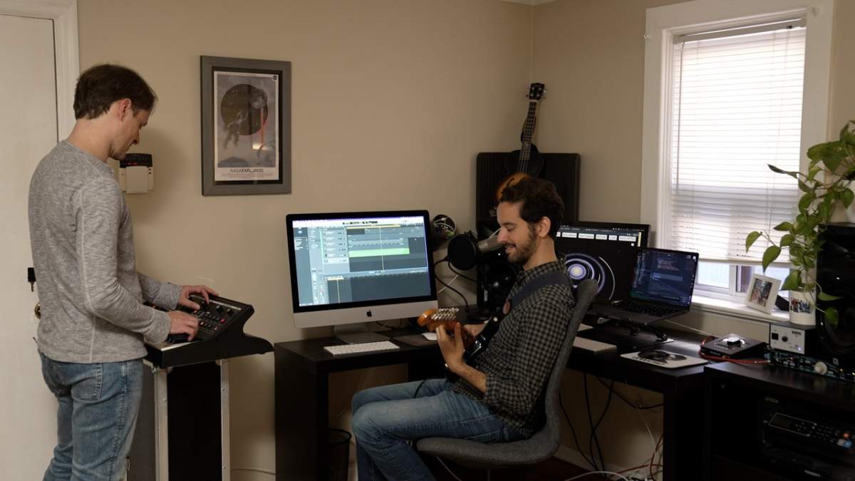 Andrew Santaguida, musician, working with Russo to sonify Webb images