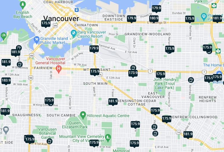 gas buddy map nov 18