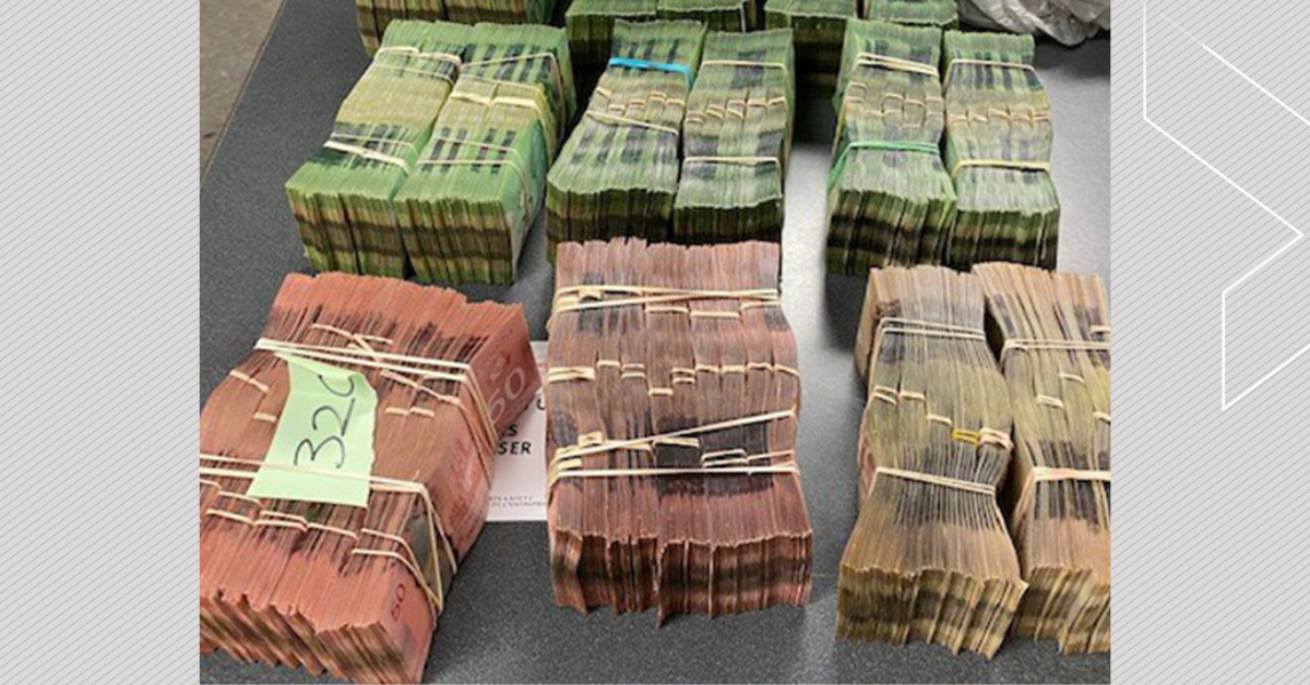 Some of the Canadian cash confiscated by authorities during Project Cobra, a three-year national investigation according to ALERT.