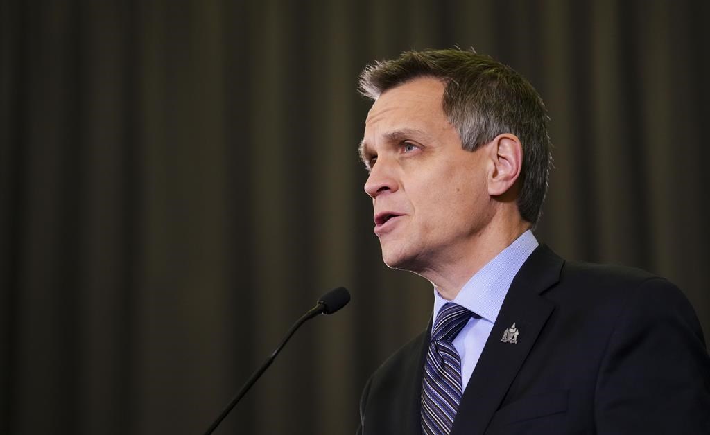 Ottawa Mayor Mark Sutcliffe takes part in a new conference, in Ottawa on Monday, Dec. 5 2022.