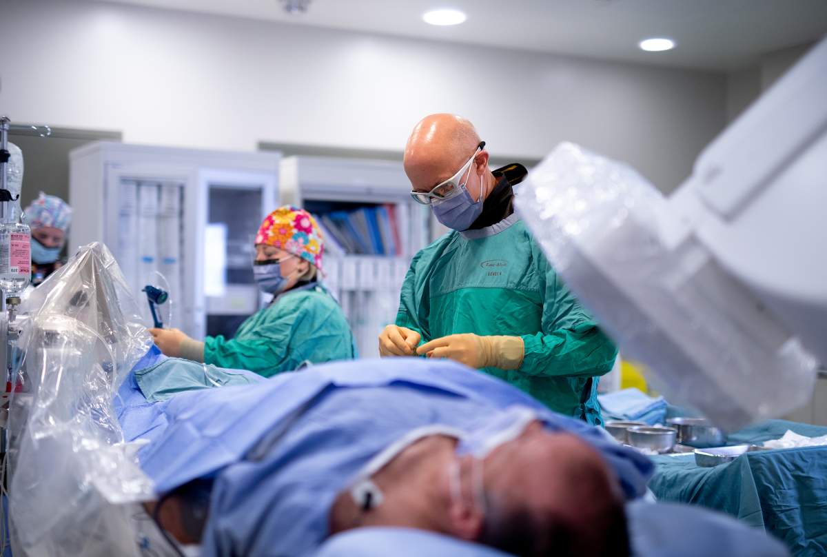 Dr. Warren Ball, PRHC Interventional Cardiologist & Head of Division, Cardiology and members of the PRHC Cath Lab team provide a mock demonstration of the newly replaced and upgraded PRHC Cath Lab suites. 