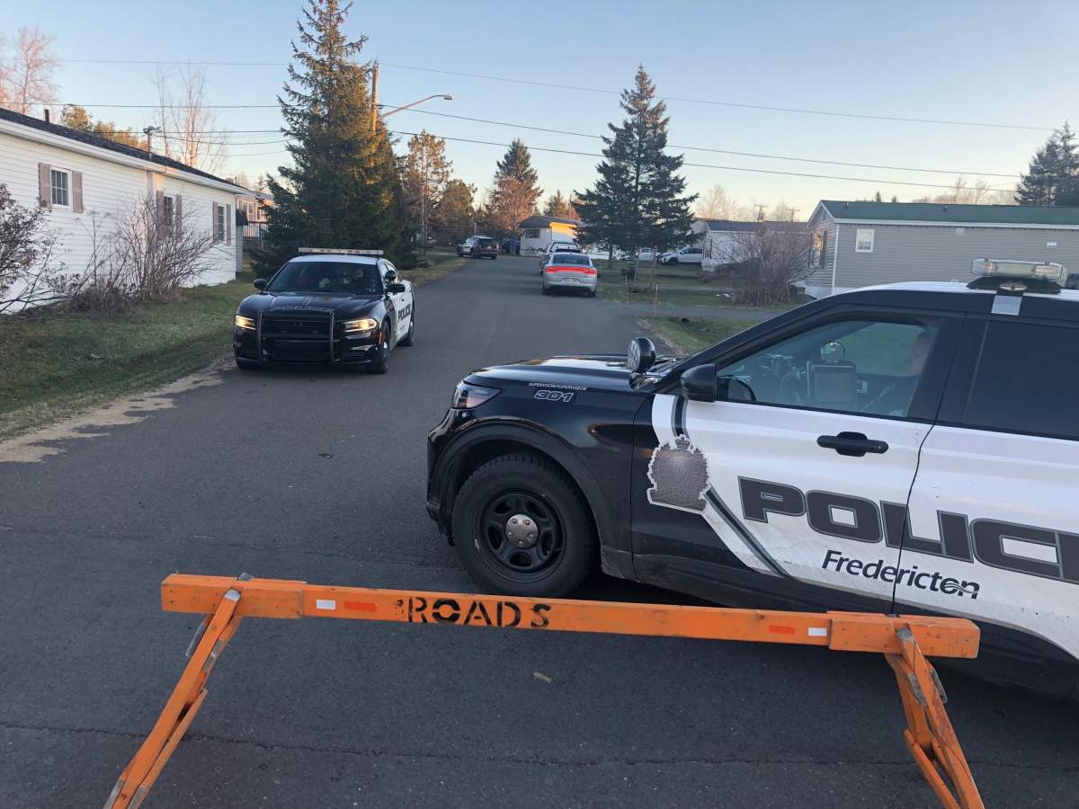 Police responded to the shooting at the Hanwell trailer park early Friday morning.