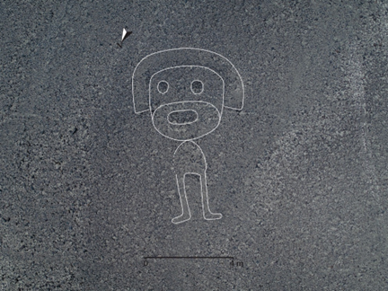Image of a newly discovered Nazca line in Peru.