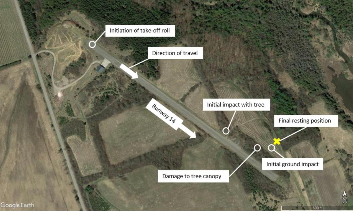 Flight of the plane crash at the Canton Aerodrome on Aug. 13, 2022.