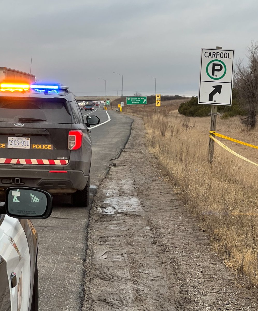Police are investigating after a body was found along Highway 400 in Bradford West Gwillimbury.