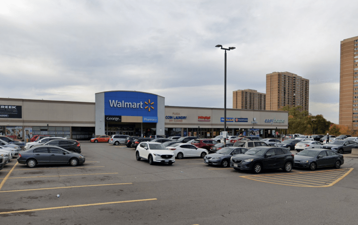 The exterior of the North York Sheridan Mall.