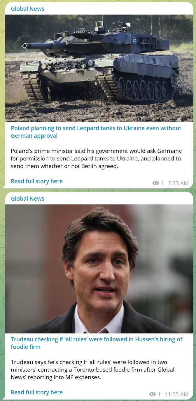 Global News on Telegram