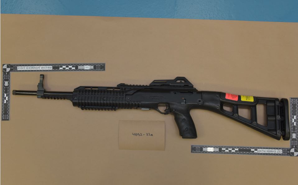 An assault rifle found by Calgary police as part of a monthlong investigation into drug trafficking and vehicle cloning.