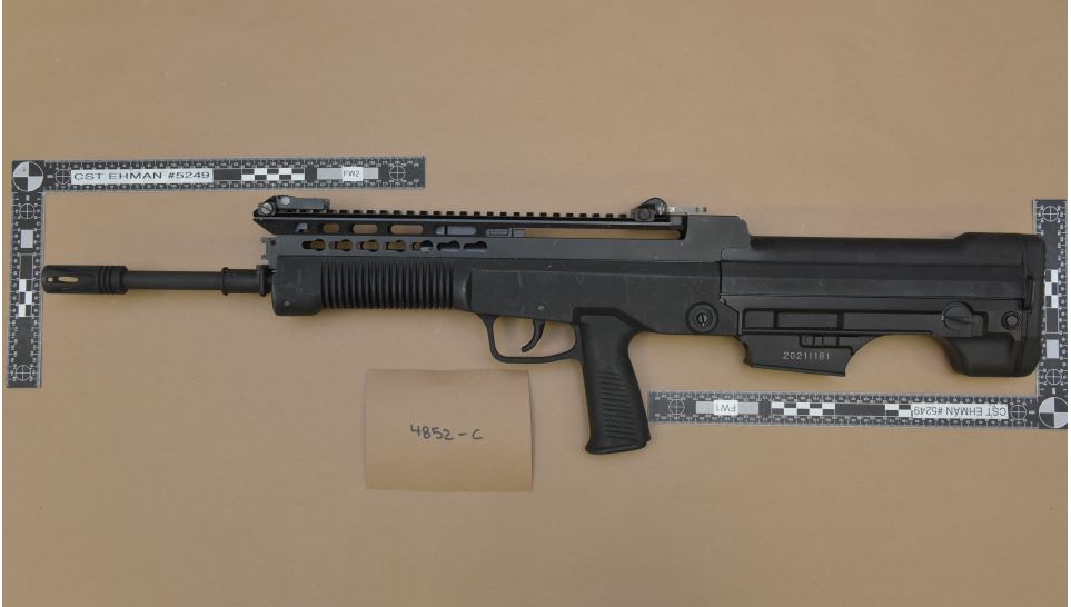 An assault rifle found by Calgary police as part of a monthlong investigation into drug trafficking and vehicle cloning.