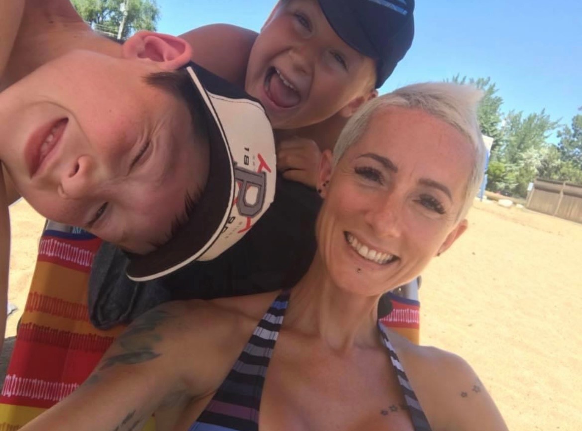 Mary and her boys.