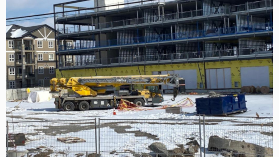 A photo from Evertrust Group Canada, the developer of the Upper Vista Welland Condominium construction site.