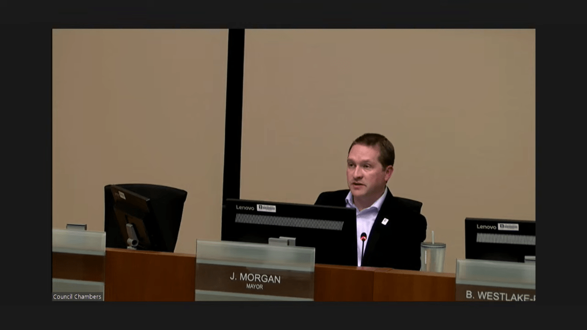 London Mayor Josh Morgan chairs the strategic priorities and policy committee meeting on Feb. 7, 2023.