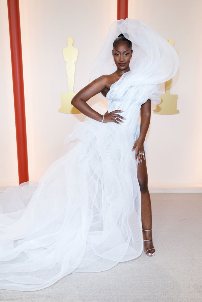 Tems attends the 95th Annual Academy Awards on March 12, 2023 in Hollywood, California.