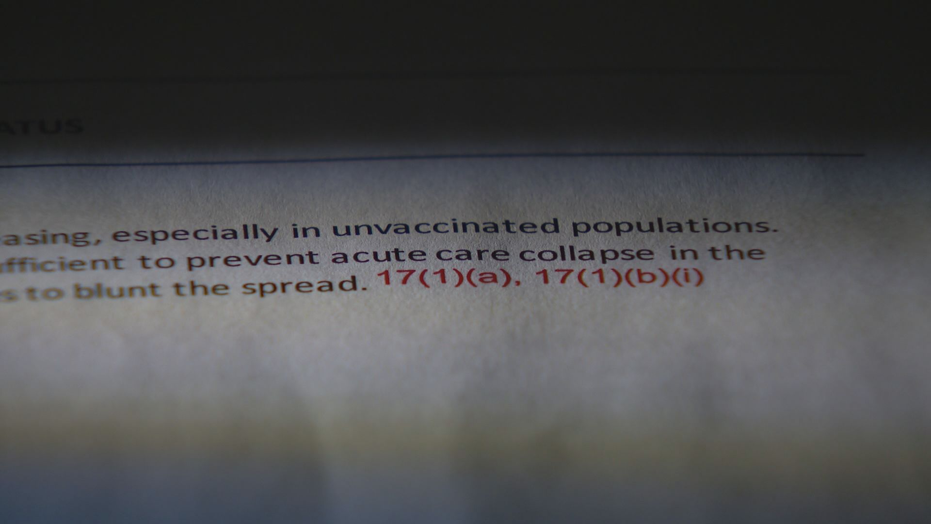 A briefing note from Dr. Saqib Shahab's office to health minister Paul Merriman warns of the coming pressure on the provicne's healthcare system.