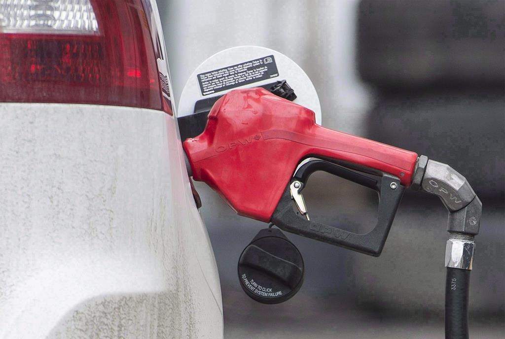 FILE. A gas pump is shown at a filling station, Wednesday, April 12, 2017 .