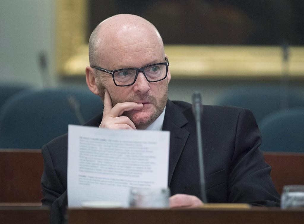 Michael Pickup appears at the legislature in Halifax, Nova Scotia, on Wednesday, Nov. 29, 2017.