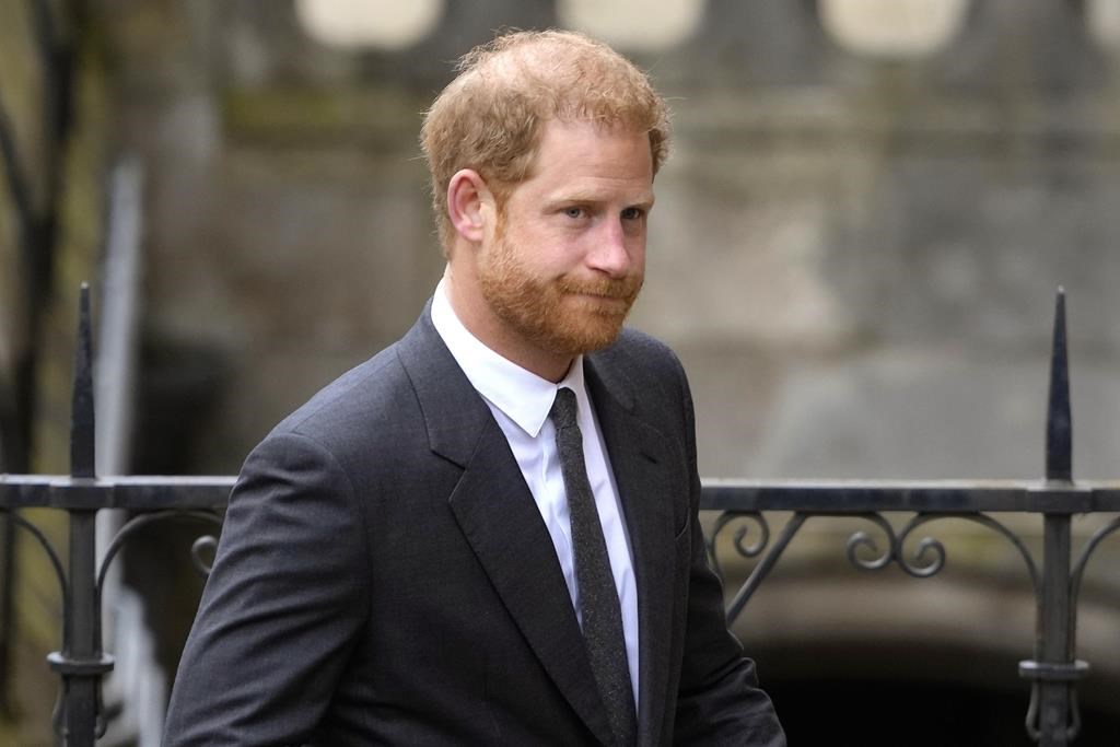 Britain's Prince Harry arrives at the Royal Courts Of Justice in London, Thursday, March 30, 2023.
