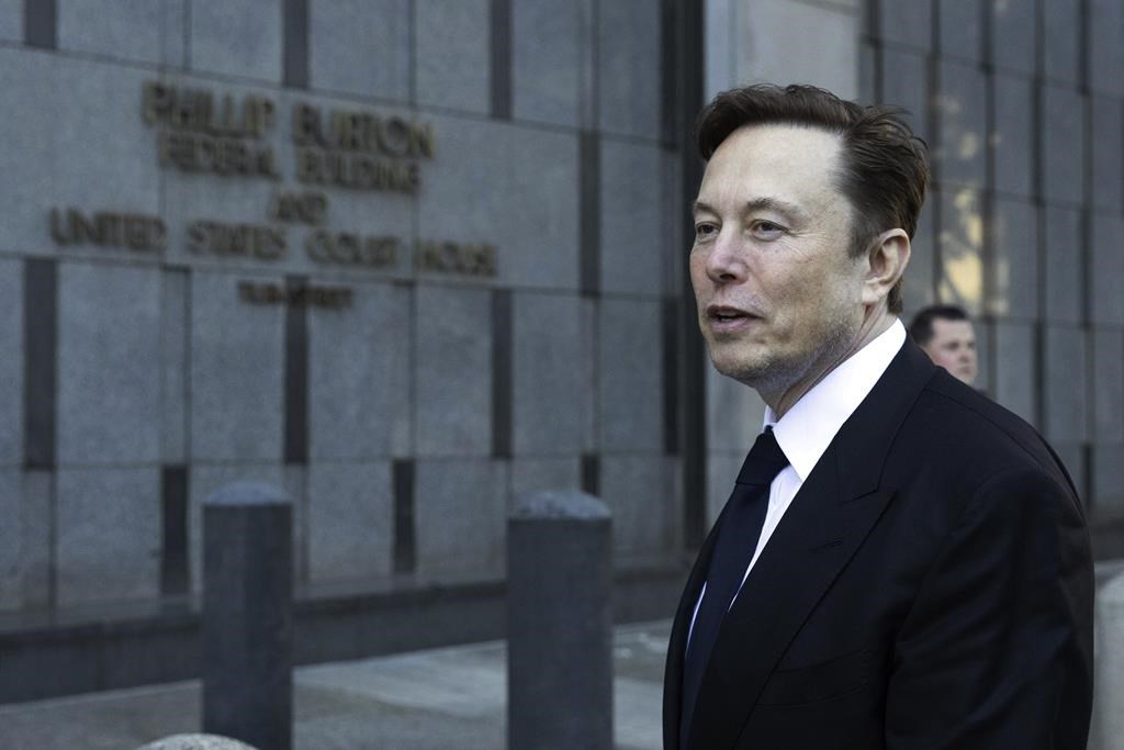 FILE - Elon Musk departs the Phillip Burton Federal Building and United States Court House in San Francisco, on Tuesday, Jan. 24, 2023.