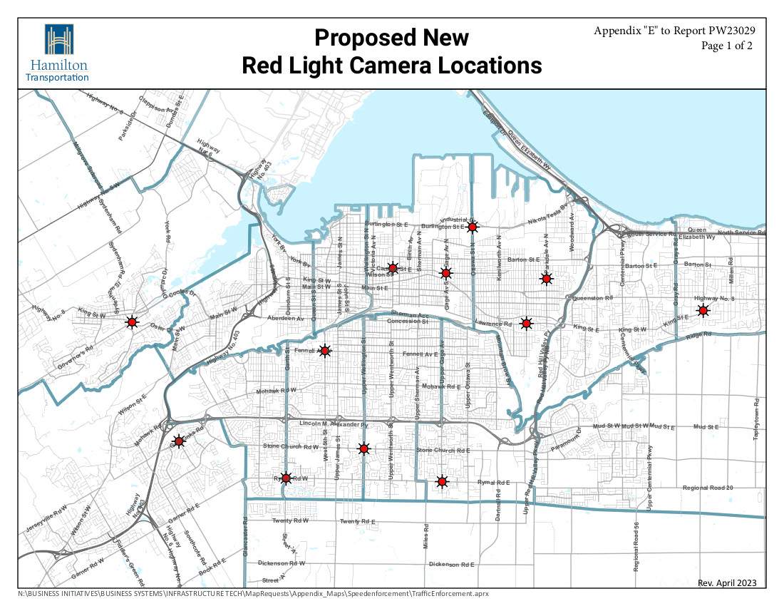 More red light cameras, new photo radar locations coming soon in Hamilton - image