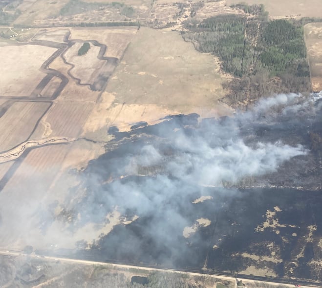 The Deep Creek Wildfire near Wildwood in Yellowhead County, Alta. on Thursday, May 4, 2023.